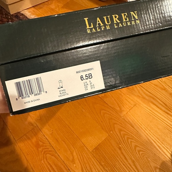 (never worn in box) Ralph Lauren black leather boot - US 6.5 - Picture 4 of 5